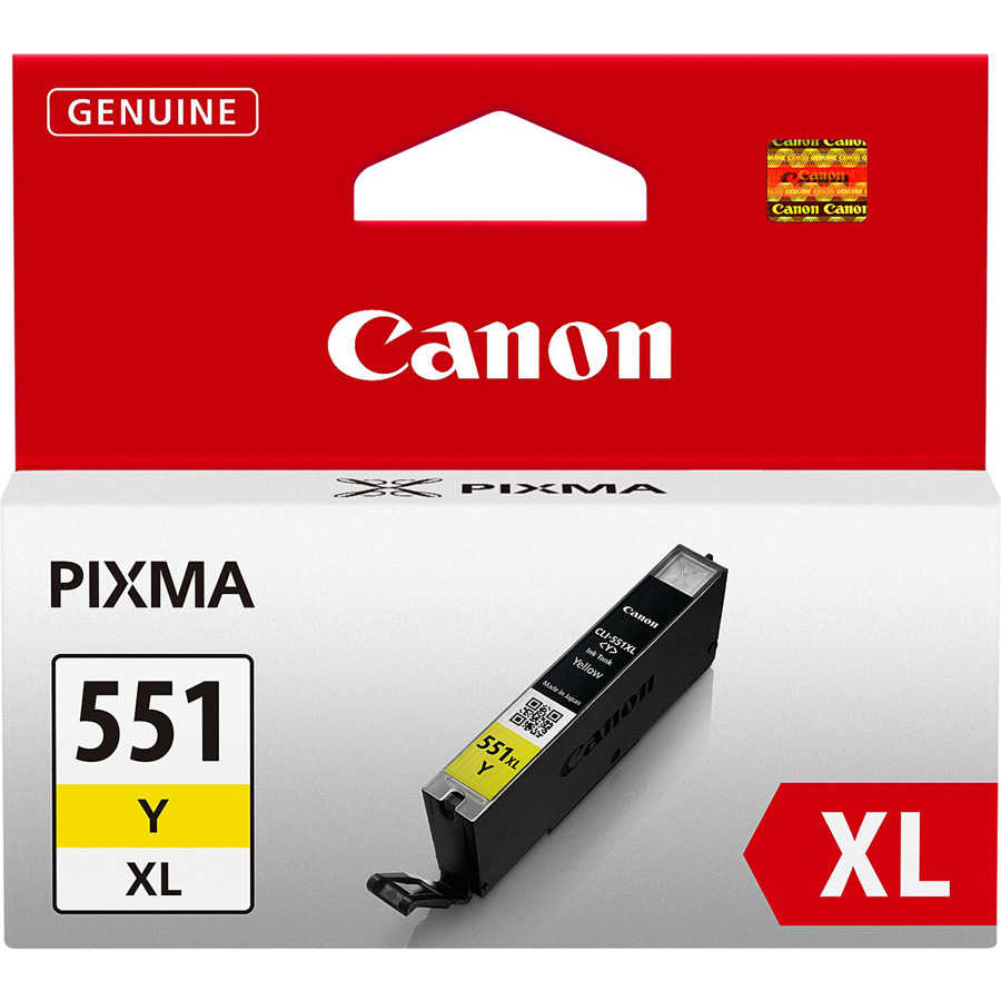 Canon 6446B001 CLI-551XL Y 660 Sayfalık Yüksek Kapasiteli Sarı Orijinal Inkjet Kartuş