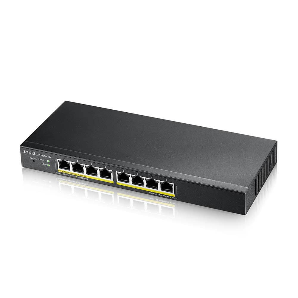 Zyxel GS1915-8EP-EU0101F 8 Port Gigabit PoE Hybrid Nebulafex Yönetilebilir Switch