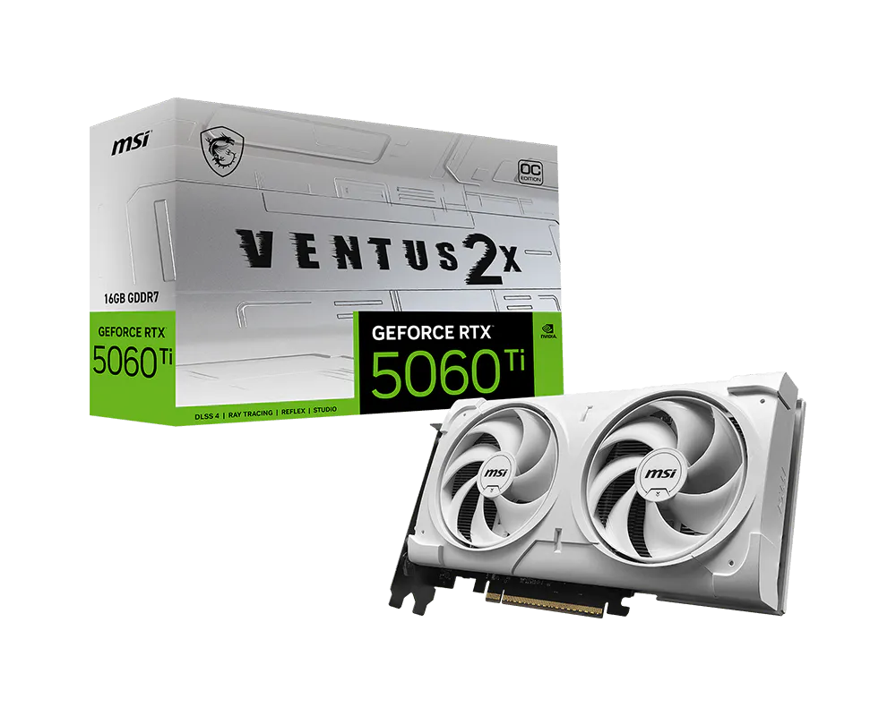 Msi RTX 5060 TI 16G VENTUS 2X OC WHT 16 GB GeForce RTX 5060 Tı 128Bit NVIDIA Ekran Kartı