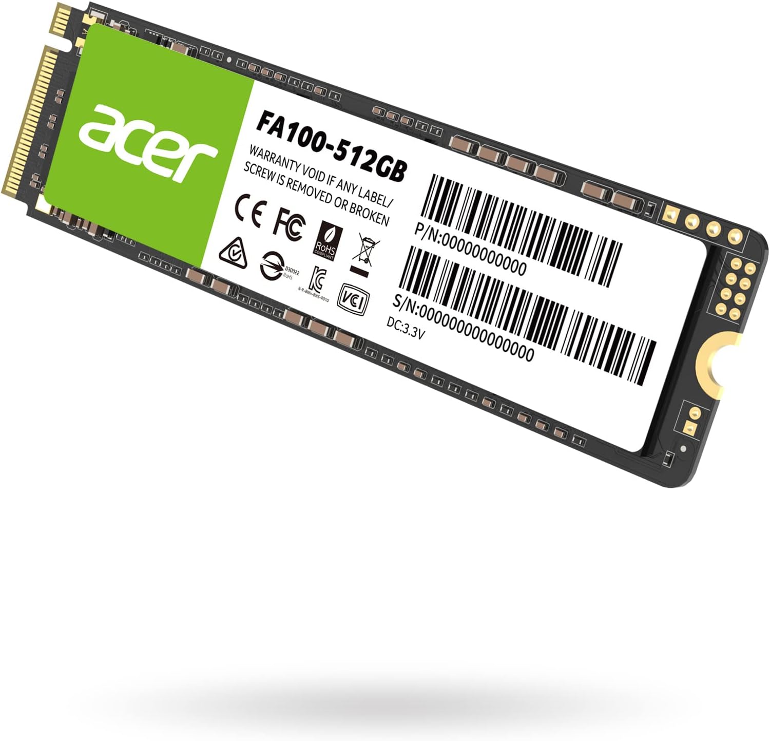 Acer BL.9BWWA.119 FA100 512 GB 3000-2700Mb/s M.2 PCIe NVME 22x80 SSD Harddisk