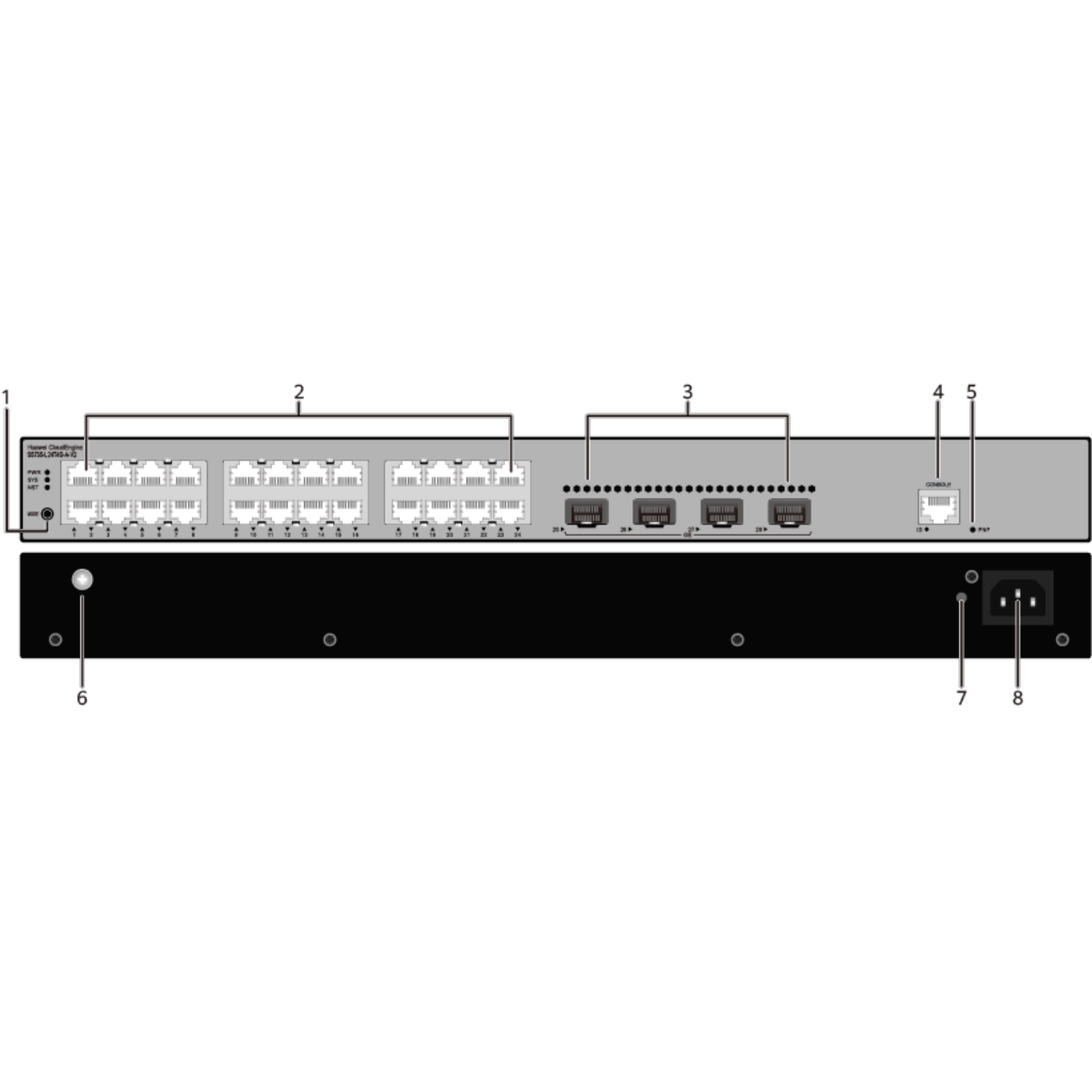 Huawei S5735-L24T4S-A-V2 24 Port Gigabit 4 Port SFP L3 Yönetilebilir Ethernet Switch