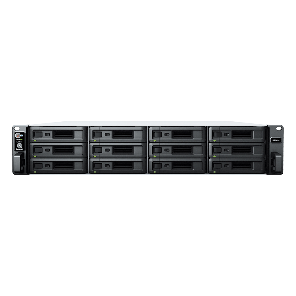 Synology RS2423 PLUS Ryzen V1780B 8GB DDR4 RAM 12 HDD Yuvalı Rack Nas Depolama Aygıtı