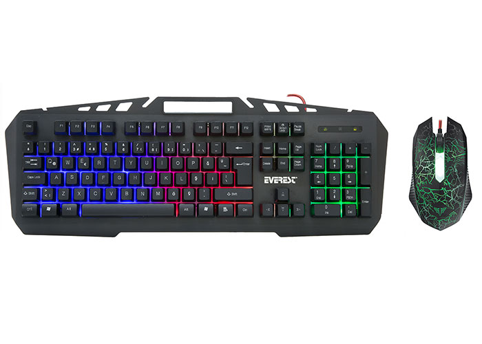 Everest KMX-99 USB Q TR Zemin Aydınlatmalı Kablolu Oyuncu Klavye Mouse Set