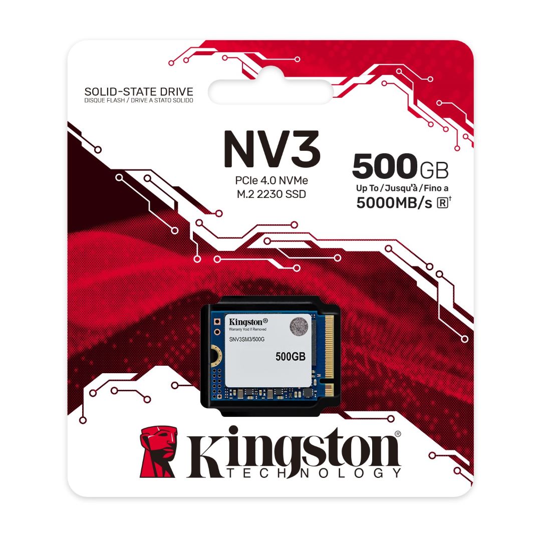 Kingston SNV3SM3/500G NV3 500GB 5000-3000Mb/s PCIE GEn4 M.2 NVME 22x30 SSD Harddisk