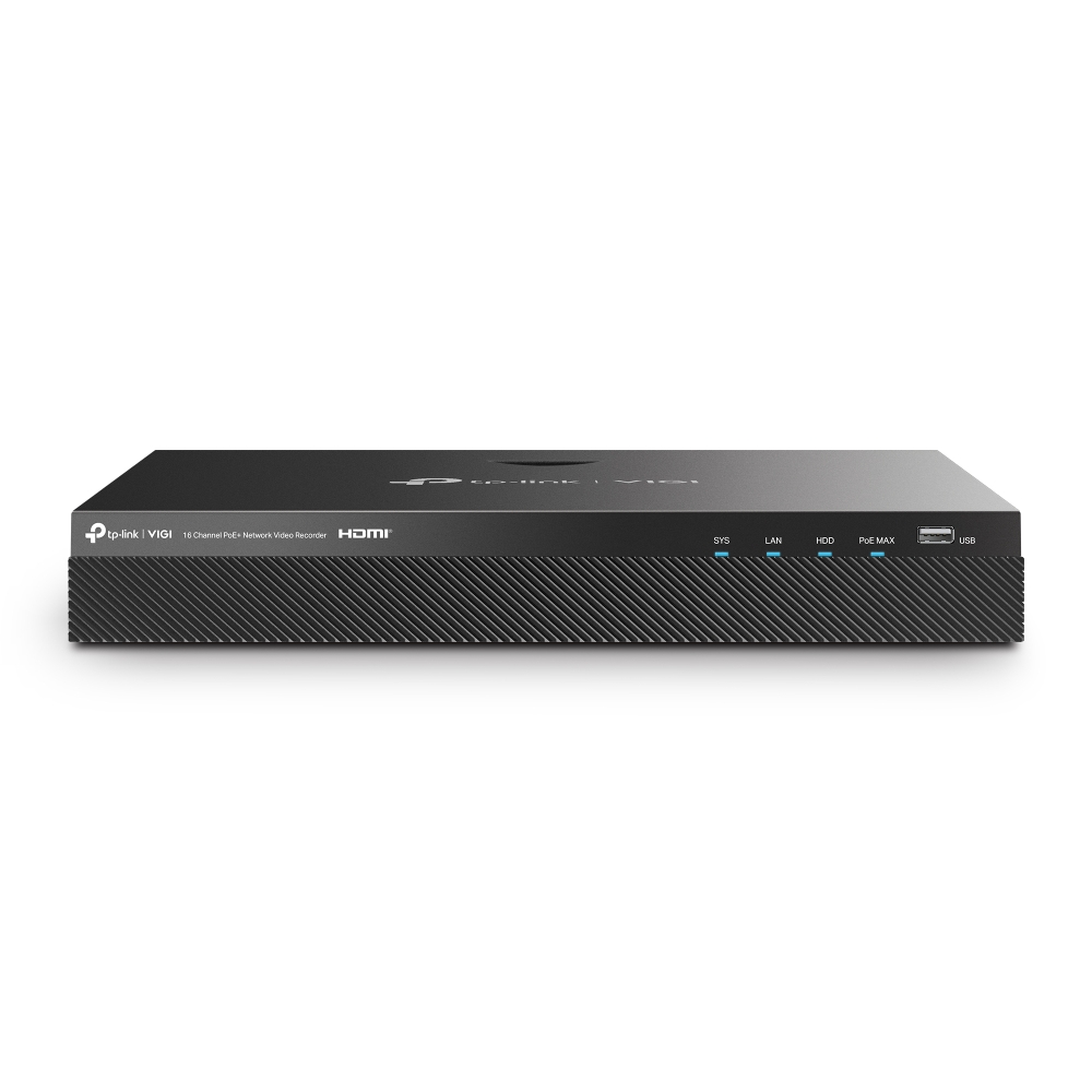 Tp-Link VIGI NVR2016H-16P 16 Kanal 16 Port PoE 8MP VGA HDMI 2 x10TB HDD Destekli NVR Kayıt Cihazı