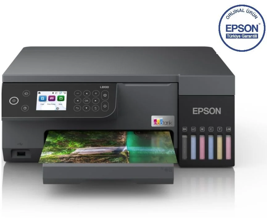 Epson C11CK94401 L8100 EcoTank USB Wi-Fi A4 Çok Fonksiyonlu Inkjet Yazıcı