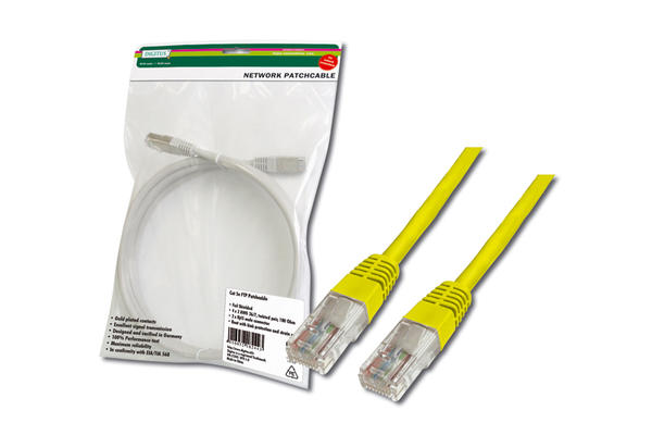 Digitus DK-1511-100/Y 10 Mt CAT5E AWG26/7 U/Utp Sarı Patch Cord Kablo