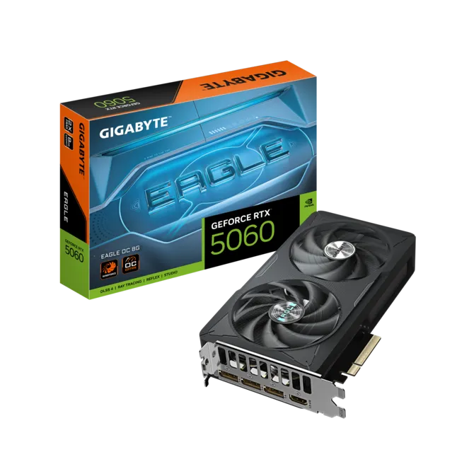 Gigabyte GV-N5060EAGLE-OC-ICE-8GD 8 GB GDDR7 GeForce RTX5060 Eagle OC Ice NVIDIA Ekran Kartı