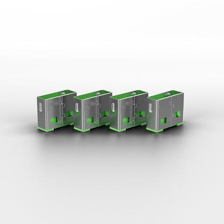 Lindy LIN-40461 USB A Yeşil 10 Adet USB A Port Kiliti