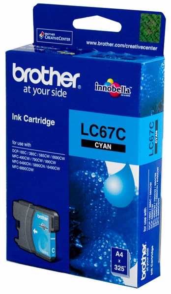 Brother LC67C 450 Sayfalık Orijinal Inkjet Mavi Kartuş