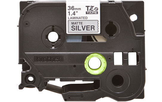 Brother TZE-M961 36 mm Mat Gümüş Üzeri Siyah Laminasyonlu Etiket