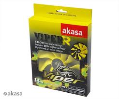 Akasa AK-FN073 14 cm Sarı Viper R S-Flow Yüksek Performanslı Sessiz Kasa Fanı