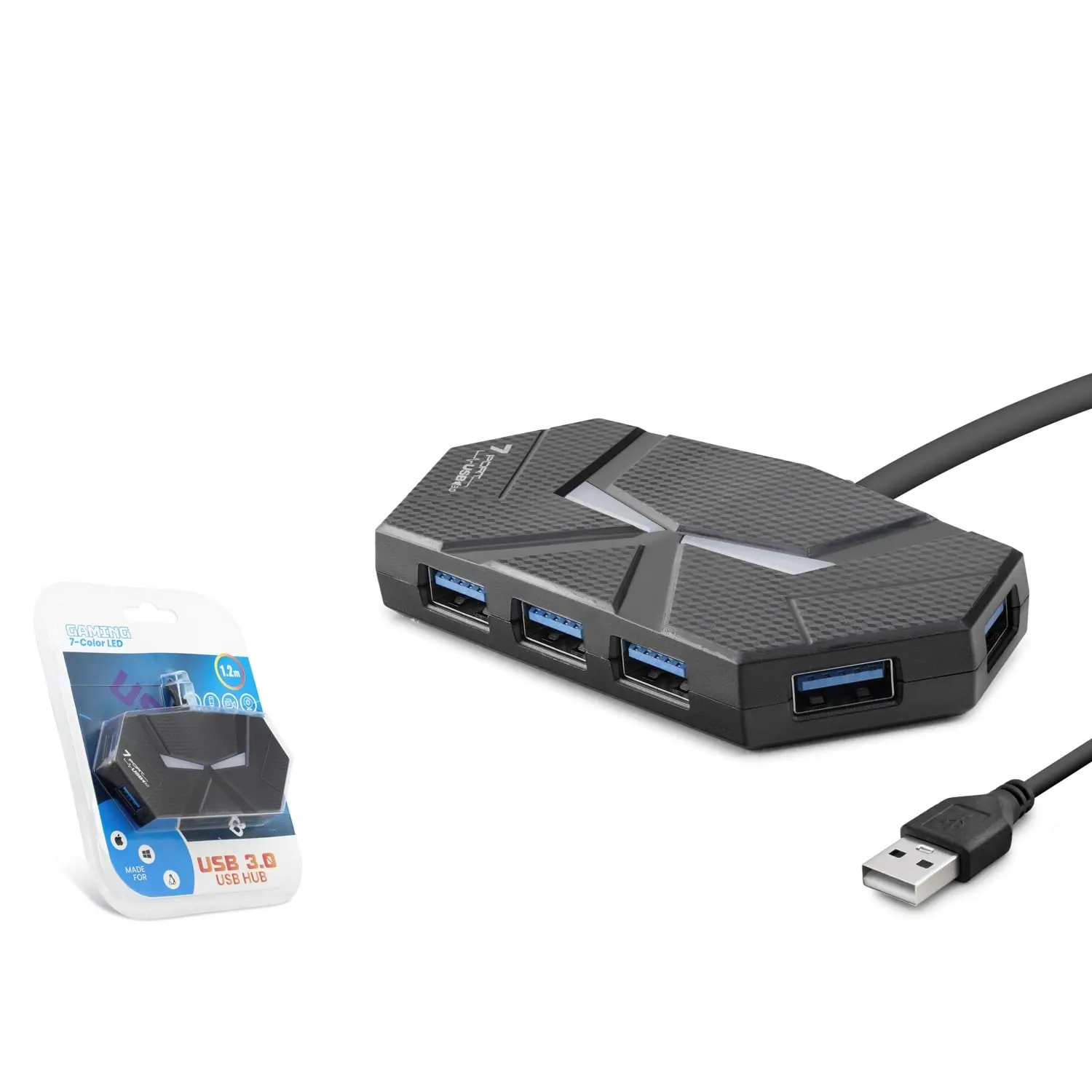 Hadron HDX7038 USB 3.0 to 7 Port Usb 3.0 Siyah USB Çoklayıcı Hub