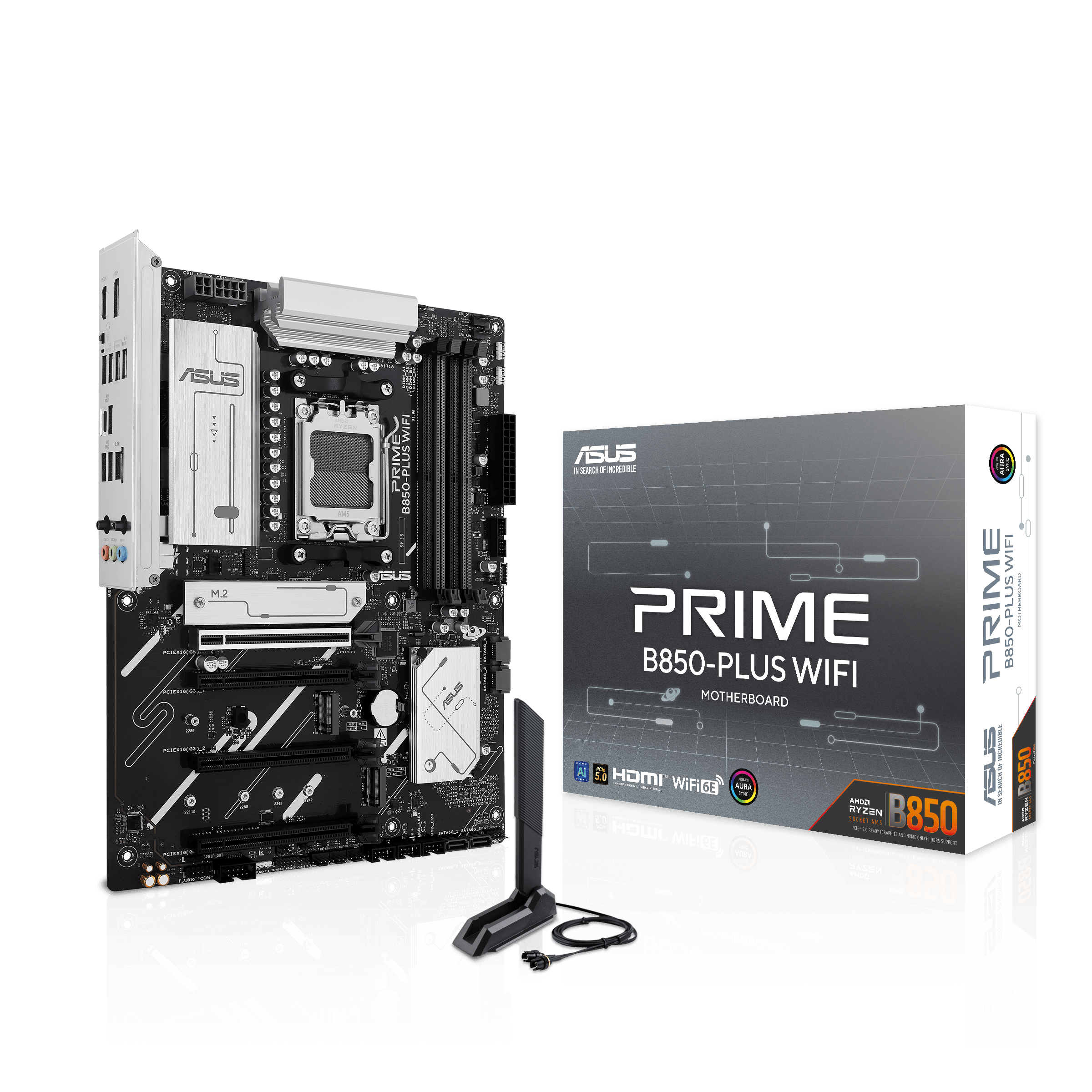 Asus PRIME B850-PLUS WIFI Sc-Am5 B850 DDR5 9000Mhz 3xM2 Wifi 6E 2.5Gbit ATX AMD Anakart