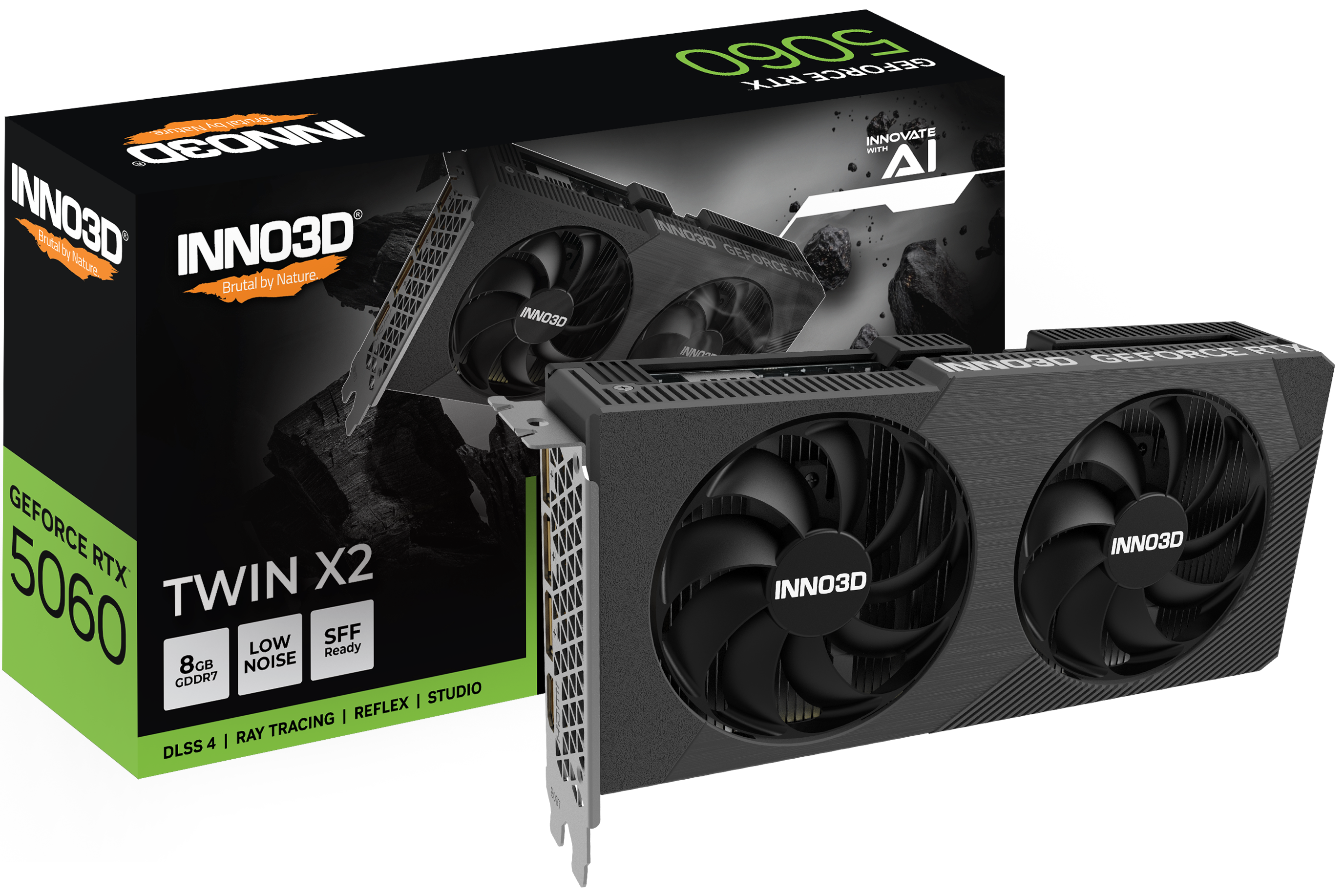 Inno3D N50602-08D7-195071N 8 GB GDDR7 GeForce RTX 5060 Twin X2 128Bit NVIDIA Ekran Kartı