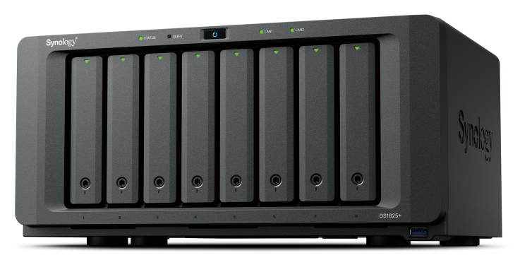 Synology DS1825 PLUS Ryzen V4500B 8 GB DDR4 8x 3.5 inch HDD M2 2 Port LAN Ağ Depolama NAS Cihazı