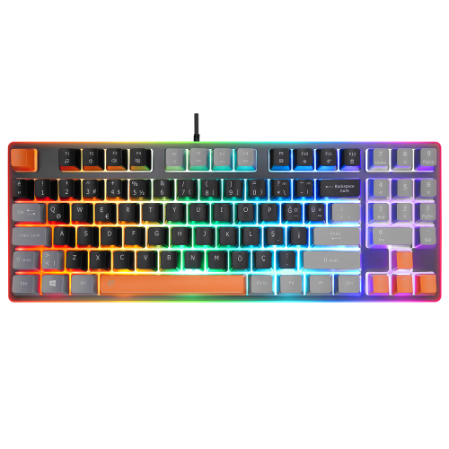 Acer EAK216 USB Q TR 90 Tuşlu RGB Backlight Ranbow eMekanik Siyah Membram Kablolu Oyuncu Klavyesi