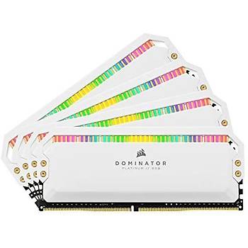 Corsair CMT32GX4M4K4000C19W 32 GB (4x8) DDR4 4000Mhz CL19 Dominator Platinum RGB Beyaz PC Bellek