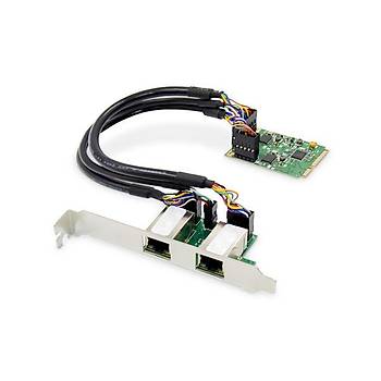 Digitus DN-10134 2 Port Gigabit Realtek Chipset mini PCI Express Ethernet Kart