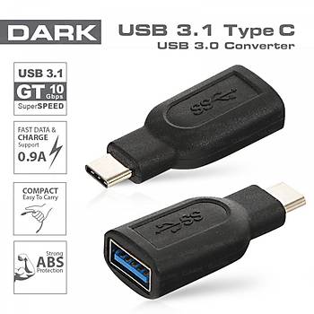 Dark DK-AC-U31X30 USB 3.0 Type C to USB 3.0  Erkek-Diþi Dönüþtürücü Adaptör