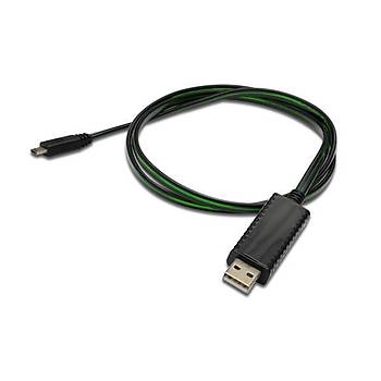 Digitus DB-300128-010-S 0.90 Mt USB 2.0 to micro USB Erkek-Erkek AWG28 Þarj Ýçin USB Kablosu