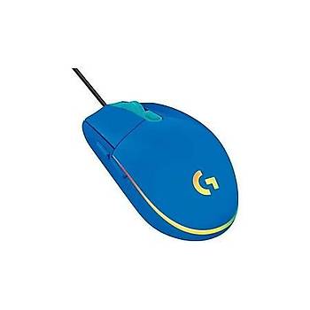 Logitech 910-005801 G G102 USB 8000 Dpi 6 Tuþlu Lightsync Mavi Kablolu Oyuncu Mouse