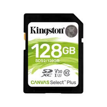 Kingston SDS2/128GB 128 GB SDXC Class 10 UHS-I 100Mb/s Canvas Select Plus SD Kart