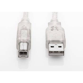 S-Link SL-U2010 10 Mt USB 2.0 to USB B Erkek-Erkek Þeffaf Yazýcý Kablosu