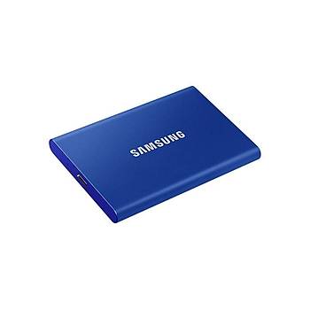 Samsung MU-PC500H/WW 500 GB T7 miniUSB 3.2 Mavi Taþýnabilir SSD Harddisk