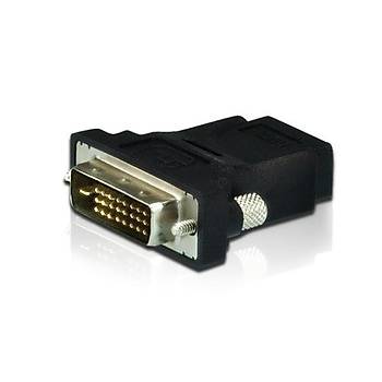 Aten 2A-127G DVI-D (24+1) to HDMI Erkek-Diþi Siyah Dönüþtürücü Adaptör