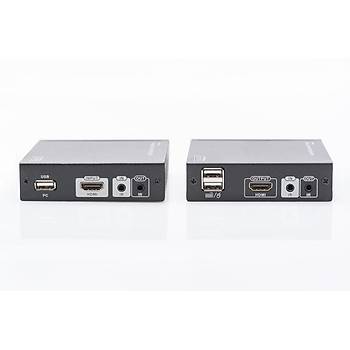 Digitus DS-55502 70 Mt RJ45 to HDMI USB Klavye Mouse 4K HDMI KVM Sinyal Uzatma Cihazý
