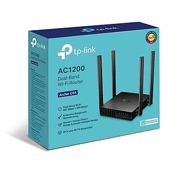 Tp-Link ARCHER C54 AC1200 2.4/5Ghz 4 Port Lan 4 Antenli Router Access Point