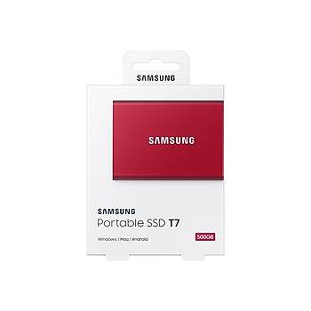 Samsung MU-PC500R/WW 500 GB T7 Mini USB 3.2 Kýrmýzý Taþýnabilir SSD Harddisk