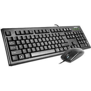 A4 Tech KM-72620D USB Q TR Multimedia Siyah Klavye Mouse Set