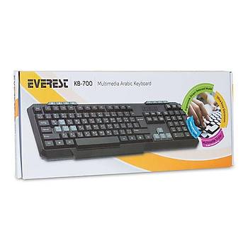 Everest KB-700 Q Arabca USB Multimedia Kablolu Siyah Klavye