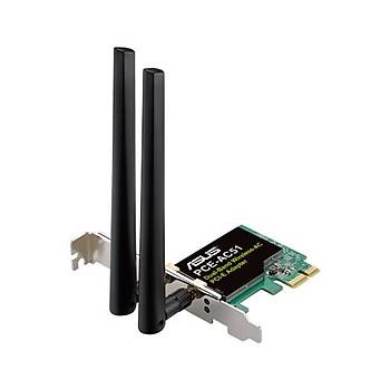Asus PCE-AC51 AC750 2.4/5Ghz 733 Mbps 2 antenli PCIe Kablosuz Ethernet Kartý