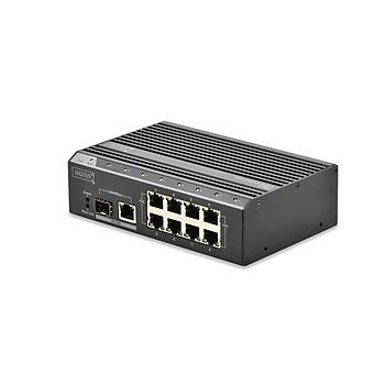 Digitus DN-650104 8 Port 10/100 PoE+ 240W 2 port 100Mbps SFP Ethernet Endstriyel Switch