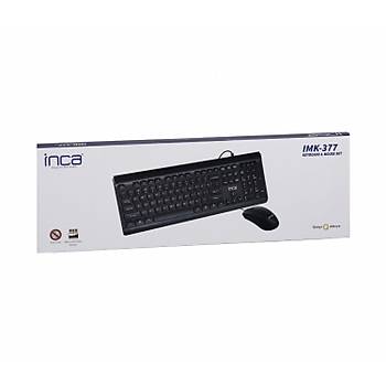 Inca IMK-377 USB Q TR Wired Chocolate Dizayn 1000Dpi 3 Tuþlu Klavye Mouse Seti