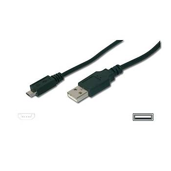 Digitus AK-300110-030-S 3 Mt USB 2.0 to micro USB Erkek-Erkek AWH28 UL USB 2.0 Kablo