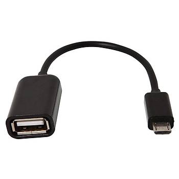 S-Link SLX-425 micro USB 5 pin to USB 2.0 Erkek-Diþi Siyah OTG Kablosu