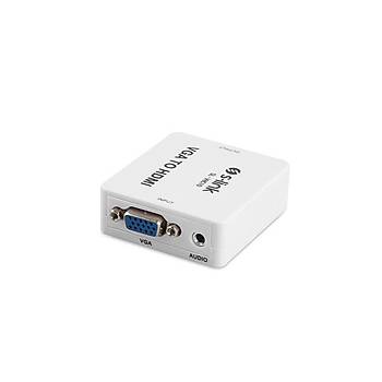 S-Link SL-VHC10 VGA to HDMI Diþi-Diþi Beyaz mini Dönüþtürücü Adaptör