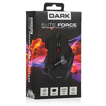 Dark DK-AC-GM1000 Elite Force 3X Ateþ Butonlu 1600Dpi 4 Tuþlu Kablolu USB Oyuncu Mouse