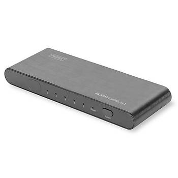 Digitus DS-45317 5x1 Port HDMI 4K 2K UHD Full HD HDMI Grnt oklayc Switch