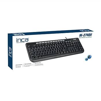 Inca IKG-274QU USB Q TR Multimedia Siyah Kablolu Klavye