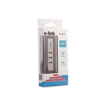 S-Link SL-U310 USB 3.0 to 3 Port USB 3.0  Kart Okuyucu USB Çoklayýcý Hub