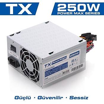 Tx TXPSU250S1 250W PowerMax Serisi 8cm Fanlý Güç Kaynaðý