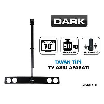 Dark DK-AC-VT12 VT12 37 - 70 inch Yükseklik Ayarlý Hareketli Tavan Tipi Tv Aský Aparatý