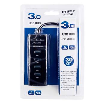 Hytech HY-U340 USB 3.0 to 4 PORT USB 3.0 Hub USB Çoklayýcý