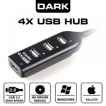 Dark DK-AC-USB24 Connect Master U24 USB 2.0 to 4 Port USB 2.0 USB 2.0 Çoklayýcý