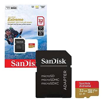 Sandisk SDSQXAF-032G-G6A 32 GB 100MB/s SDXC V30 Extreme microSD Hafýza Kartý